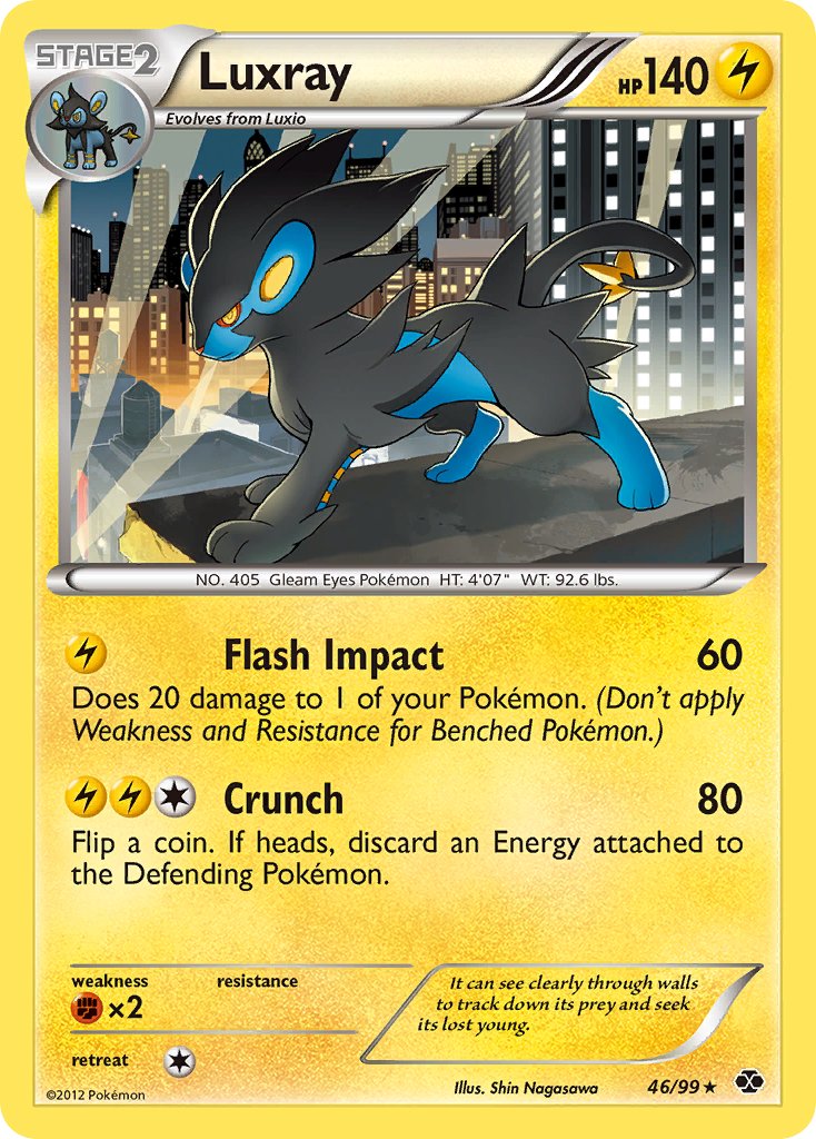 Luxray (46/99) (Cracked Ice Holo) (Blister Exclusive) [Black & White: Next Destinies]