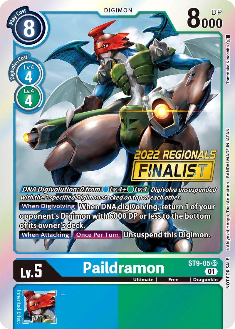 Paildramon [ST9-05] (2022 Championship Offline Regional) (Online Finalist) [Starter Deck: Ultimate Ancient Dragon Promos]