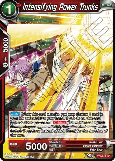 Intensifying Power Trunks (Reprint) (BT4-012) [Battle Evolution Booster]