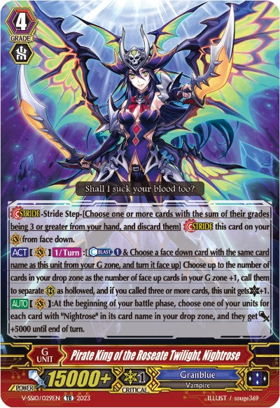 Pirate King of the Roseate Twilight, Nightrose (V-SS10/029EN) [Premium Battle Deckset 2023]