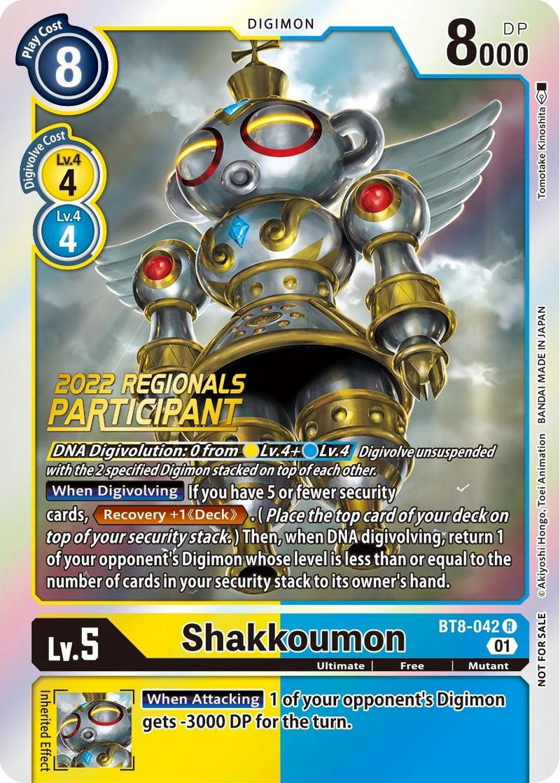 Shakkoumon [BT8-042] (2022 Championship Offline Regional) (Online Participant) [New Awakening Promos]