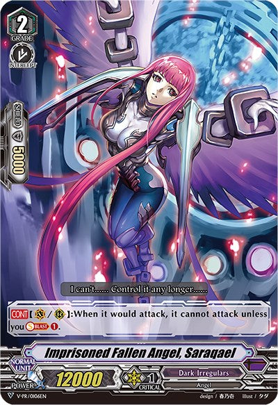 Imprisoned Fallen Angel, Saraqael (V-PR/0106EN) [V Promo Cards]