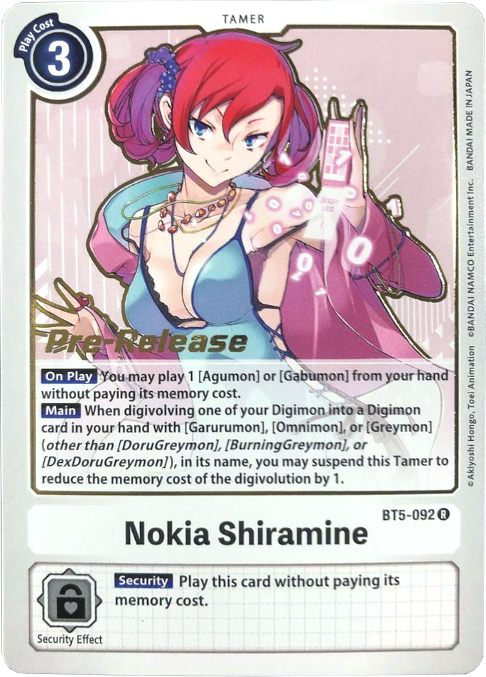 Nokia Shiramine [BT5-092] [Battle of Omni Pre-Release Promos]