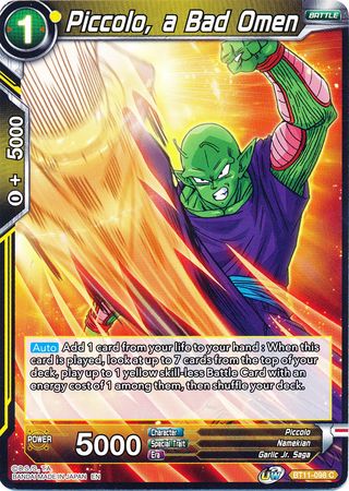 Piccolo, a Bad Omen (BT11-098) [Vermilion Bloodline]