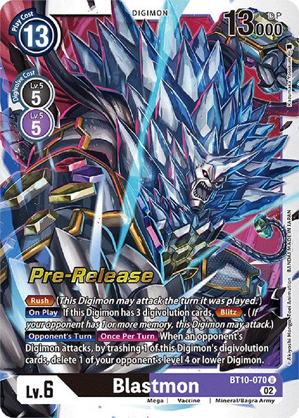 Blastmon [BT10-070] [Xros Encounter Pre-Release Cards]