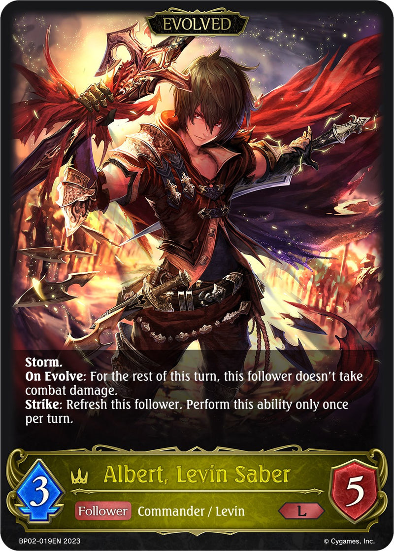 Albert, Levin Saber (BP02-019EN) [Reign of Bahamut]