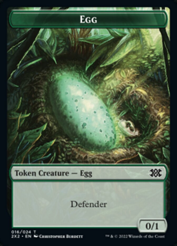 Egg // Treasure Double-Sided Token [Double Masters 2022 Tokens]