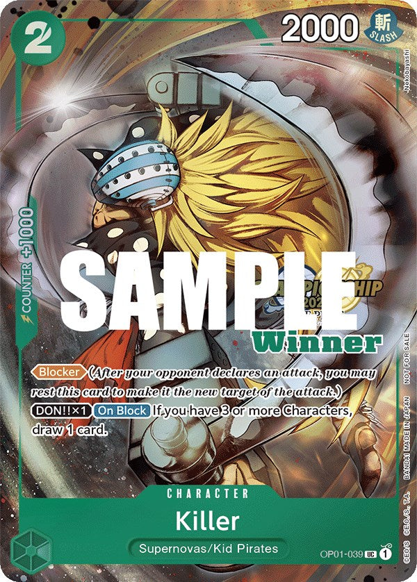 Killer (CS 2023 Top Players Pack) [Winner] [One Piece Promotion Cards]