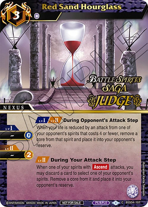 Red Sand Hourglass (Judge Pack Vol. 4) (BSS04-107) [Launch & Event Promos]