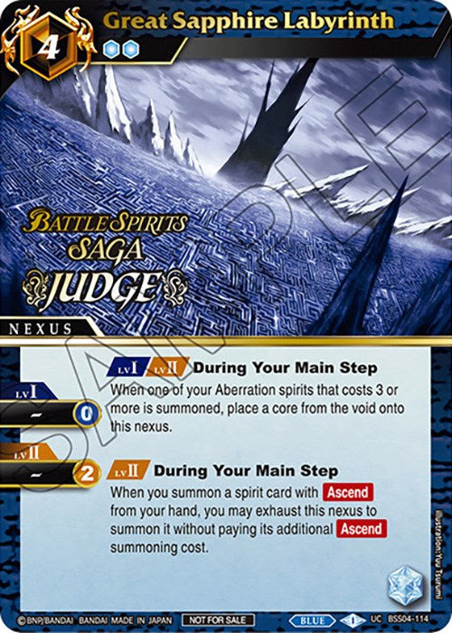 Great Sapphire Labyrinth (Judge Pack Vol. 4) (BSS04-114) [Launch & Event Promos]