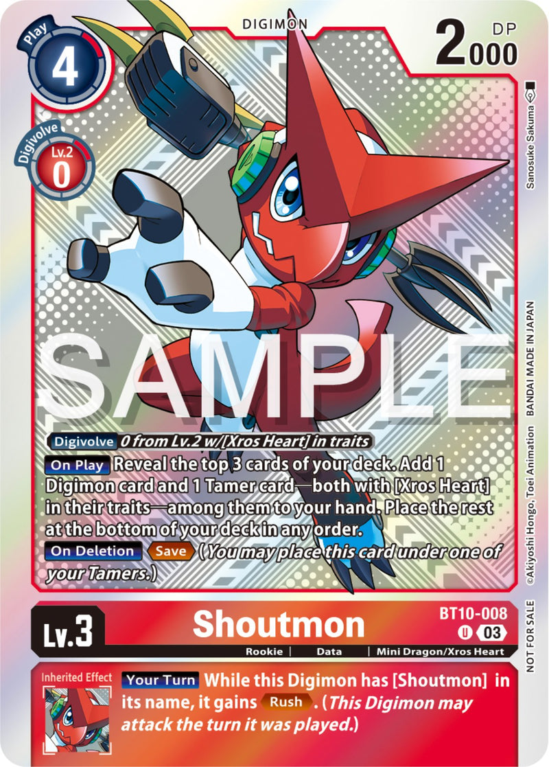 Shoutmon [BT10-008] (Exceed Apocalypse Pre-Release Winner) [Exceed Apocalypse Pre-Release Cards]