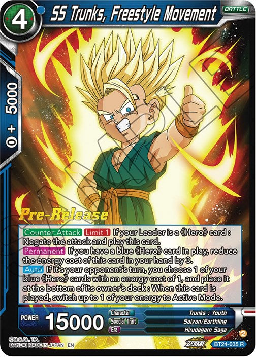 SS Trunks, Freestyle Movement (BT24-035) [Beyond Generations Prerelease Promos]