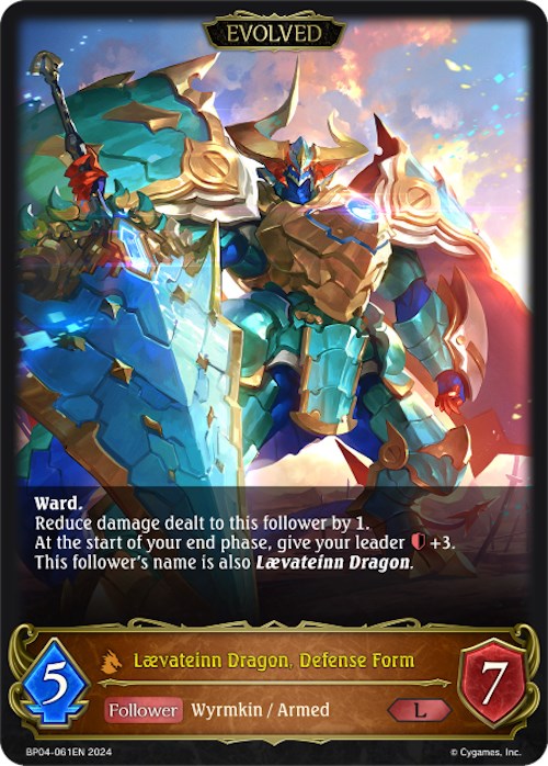 Laevateinn Dragon, Defense Form (Evolved) (BP04-061EN) [Cosmic Mythos]