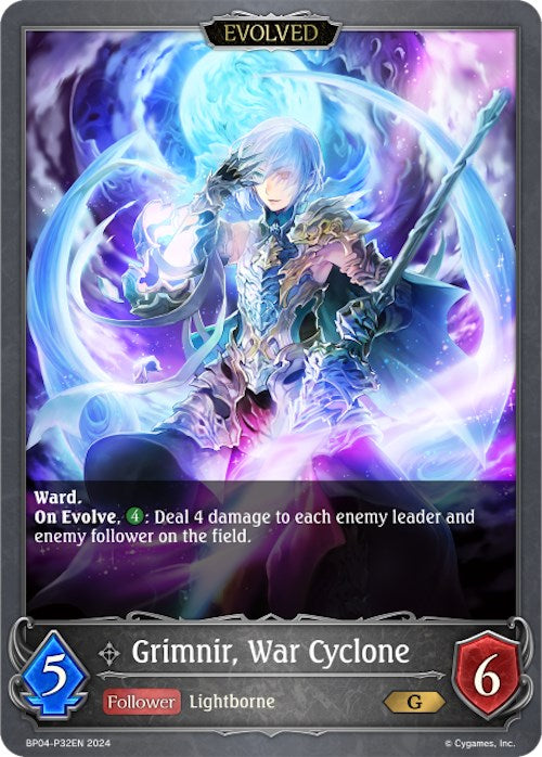 Grimnir, War Cyclone (Evolved) - P32EN (Foil) (BP04-P32EN) [Cosmic Mythos]