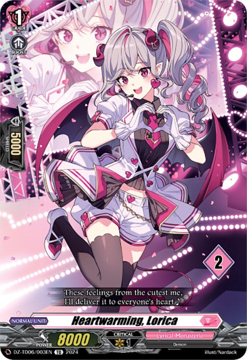 Heartwarming, Lorica (2) (DZ-TD06/003EN) [Start Up Trial Deck: Lyrical Monasterio]