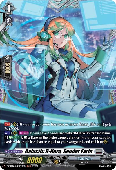 Galactic B-Hero, Sender Faris (FR) (DZ-BT02/FR19EN) [Illusionless Strife]