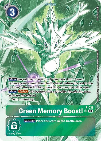 Green Memory Boost! [P-038] (Starter Deck 18 Exclusive) [Starter Deck: Guardian Vortex Promos]