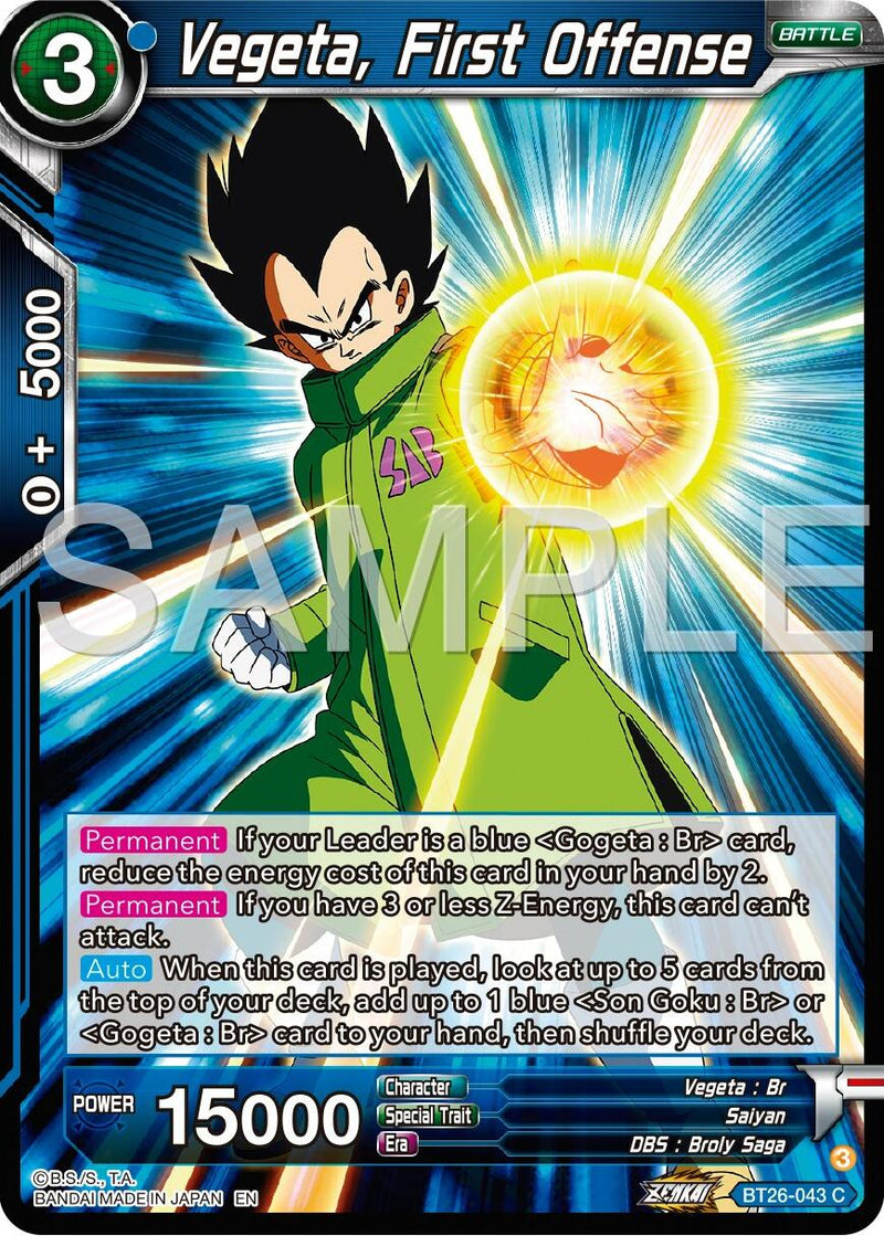 Vegeta, First Offense (BT26-043) [Ultimate Advent]