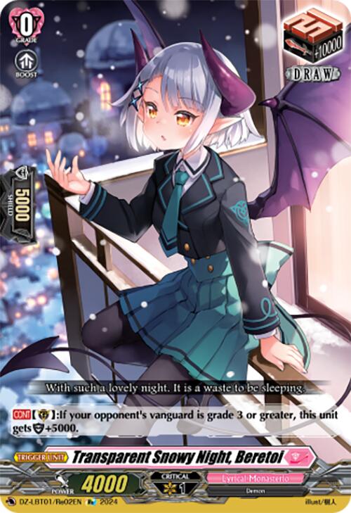 Transparent Snowy Night, Beretoi (DZ-LBT01/Re02EN) [Start Up Trial Deck: Lyrical Monasterio]