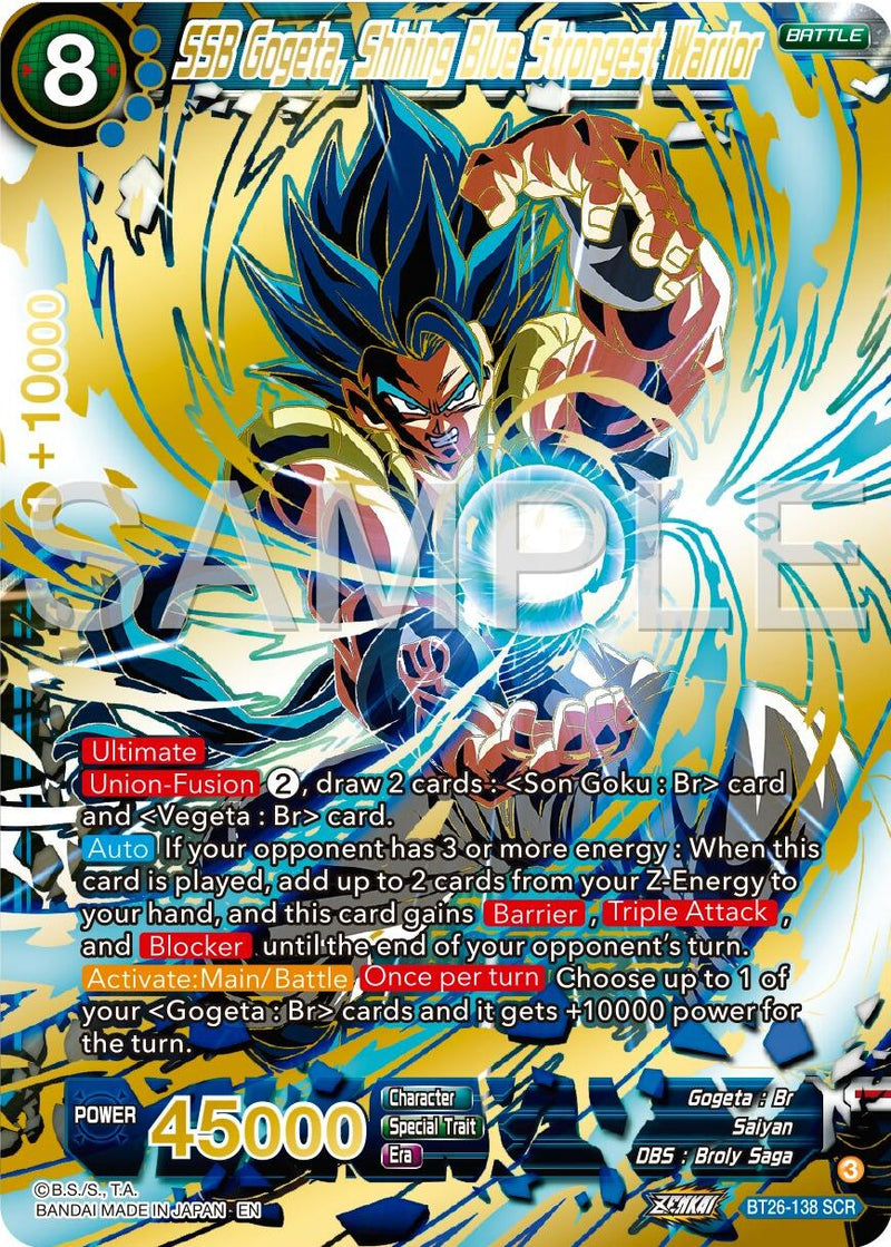 SSB Gogeta, Shining Blue Strongest Warrior (BT26-138) [Ultimate Advent]