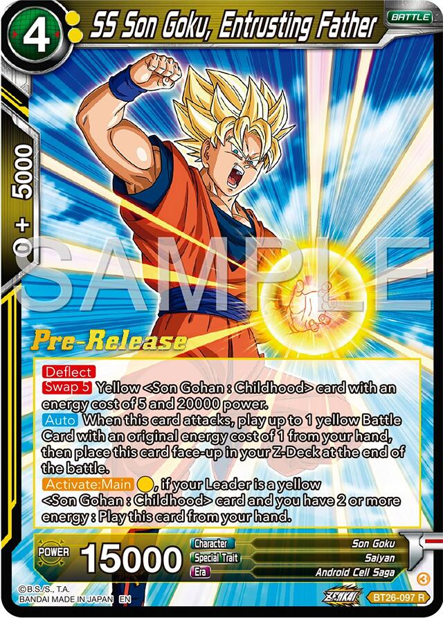 SS Son Goku, Entrusting Father (BT26-097) [Ultimate Advent Prerelease Promos]