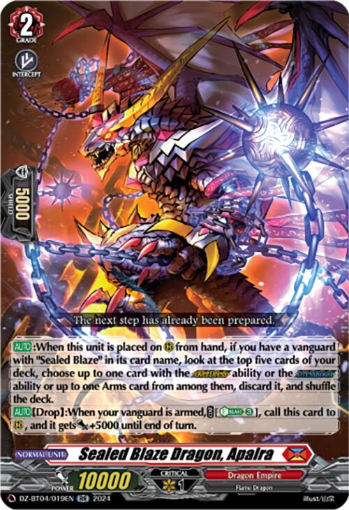 Sealed Blaze Dragon, Apalra (DZ-BT04/019EN) [DZ-BT04: Destined Showdown]