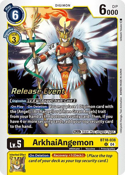 ArkhaiAngemon [BT18-038] [Release Special Booster 2.0 Pre-Release Cards]