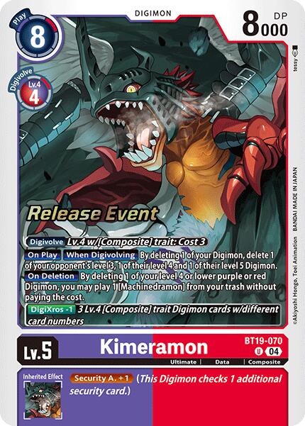 Kimeramon [BT19-070] [Release Special Booster 2.0 Pre-Release Cards]