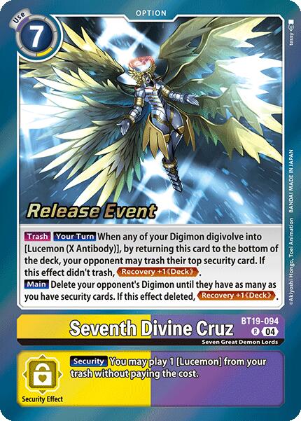 Seventh Divine Cruz [BT19-094] [Release Special Booster 2.0 Pre-Release Cards]