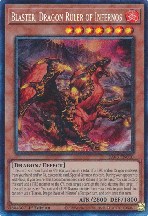 Blaster, Dragon Ruler of Infernos (CR) [RA03-EN010] Collector's Rare