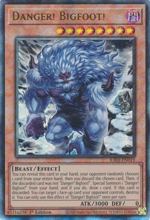 Danger! Bigfoot! (Alternate Art) (UTR) [RA03-EN019] Ultimate Rare