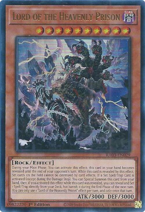 Lord of the Heavenly Prison (UR) [RA03-EN029] Ultra Rare