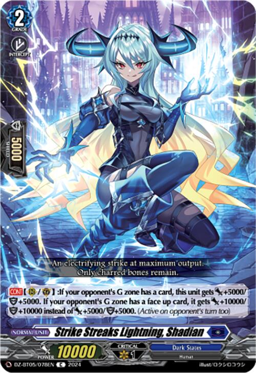 Strike Streaks Lightning, Shadian (DZ-BT05/078EN) [DZ-BT05: Omniscient Awakening]