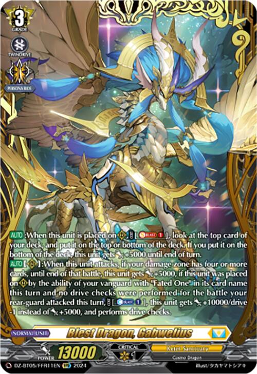 Blest Dragon, Gabwelius (DZ-BT05/FFR11EN) [DZ-BT05: Omniscient Awakening]