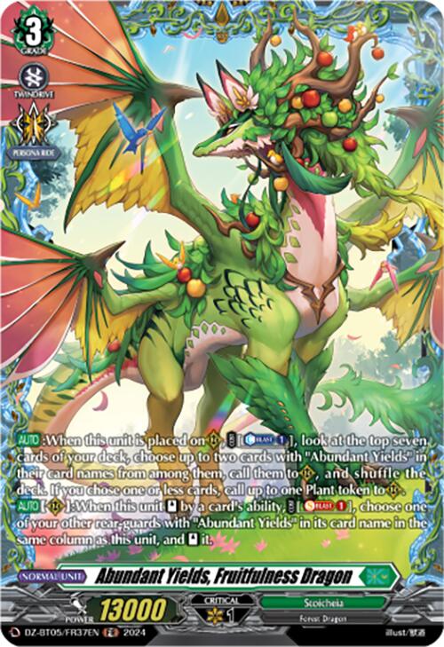 Abundant Yields, Fruitfulness Dragon (DZ-BT05/FR37EN) [DZ-BT05: Omniscient Awakening]