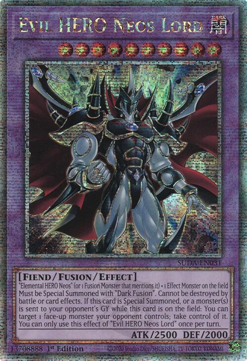 Evil HERO Neos Lord (Quarter Century Secret Rare) [SUDA-EN031] Quarter Century Secret Rare