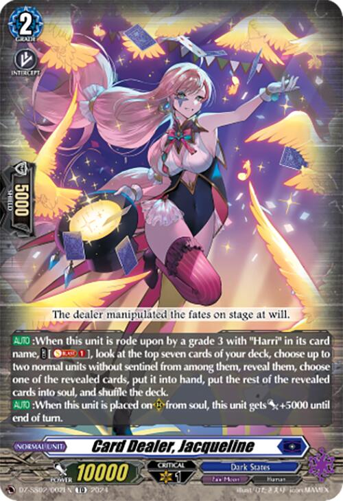 Card Dealer, Jacqueline (DZ-SS02/002EN) [DZ-SS02: Stride Deckset -Harri-]