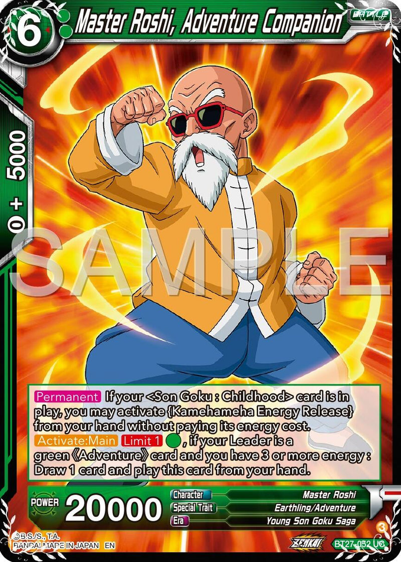 Master Roshi, Adventure Companion (BT27-052) [History of Z]