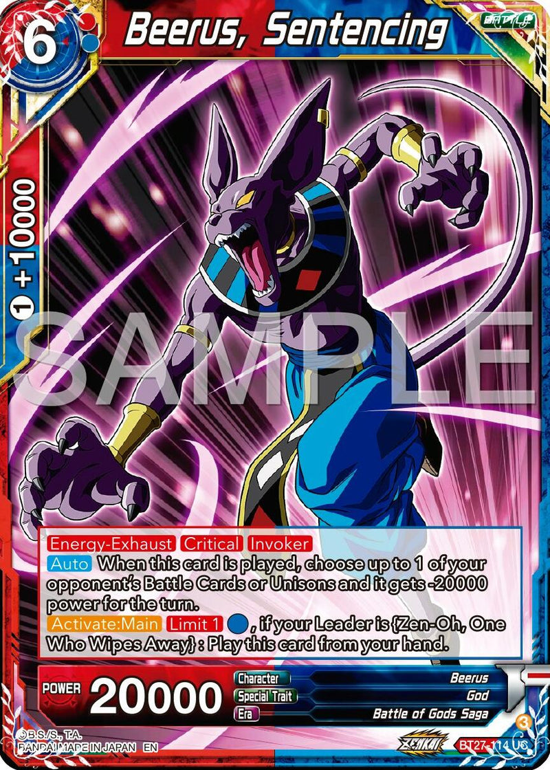 Beerus, Sentencing (BT27-114) [History of Z]