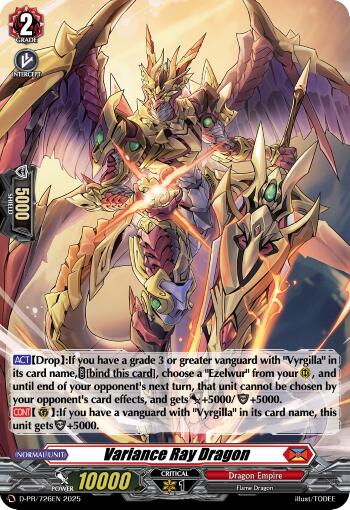 Variance Ray Dragon (Foil) (D-PR/726EN) [D Promo Cards]