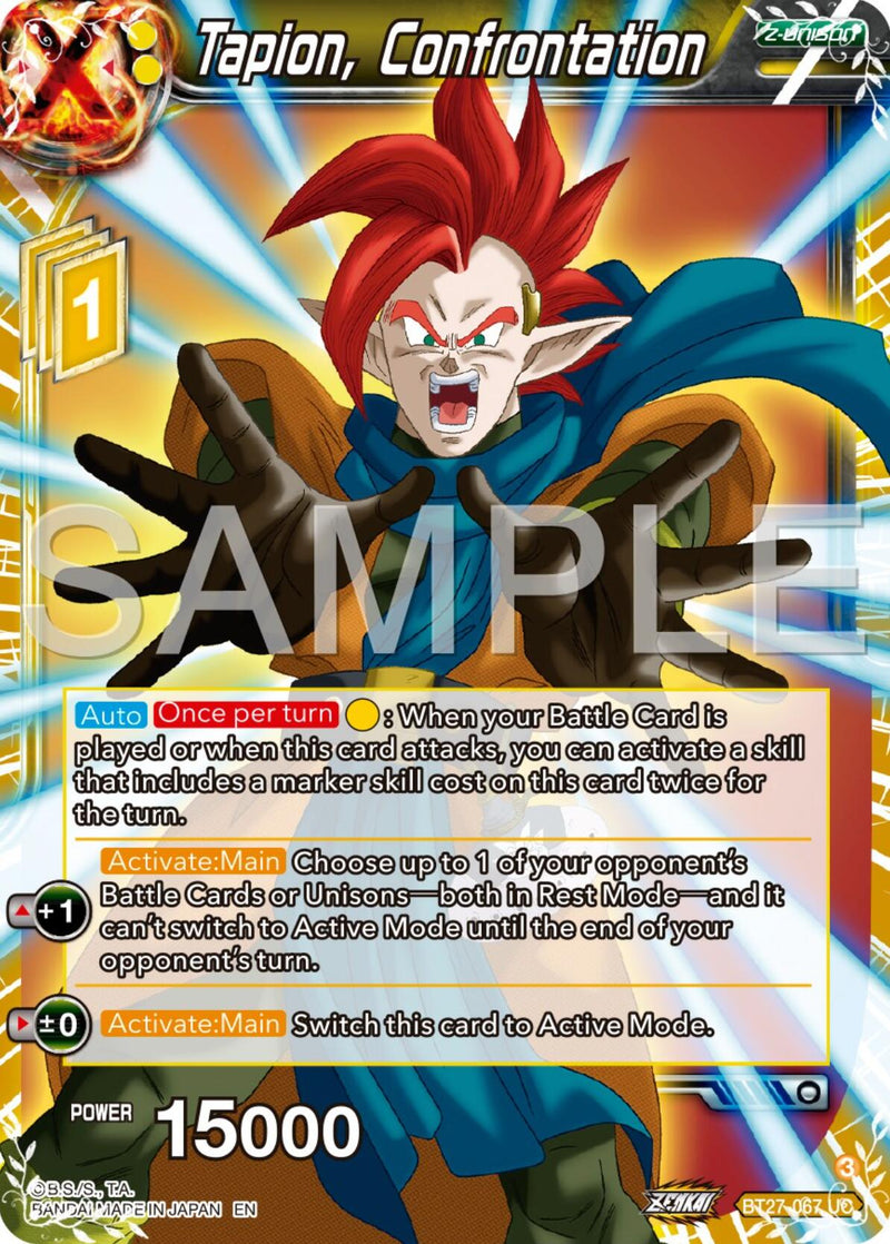 Tapion, Confrontation (BT27-067) [History of Z]