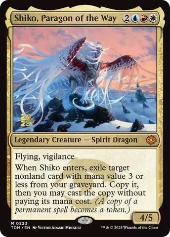 Shiko, Paragon of the Way [Tarkir: Dragonstorm Prerelease Cards]