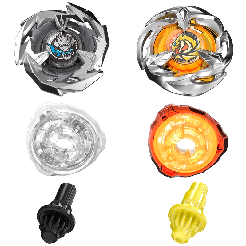 Beyblade X - Pack double - Gale Wyvern 5-80GB (type Endurance) / Tail Viper 3-80HN (type Défense)