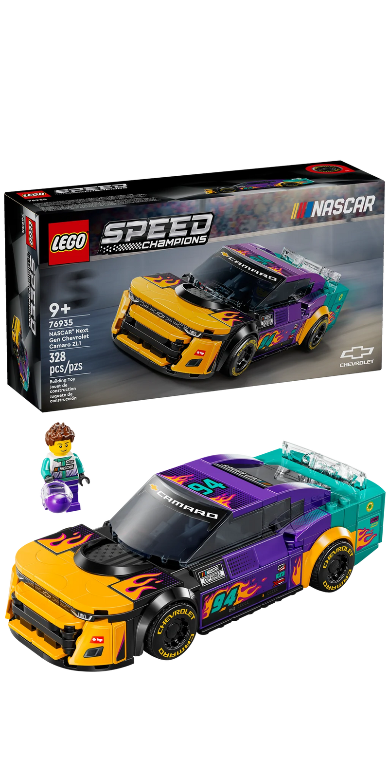 LEGO®  Speed Champions NASCAR® Next Gen Chevrolet Camaro ZL1 Set 76935
