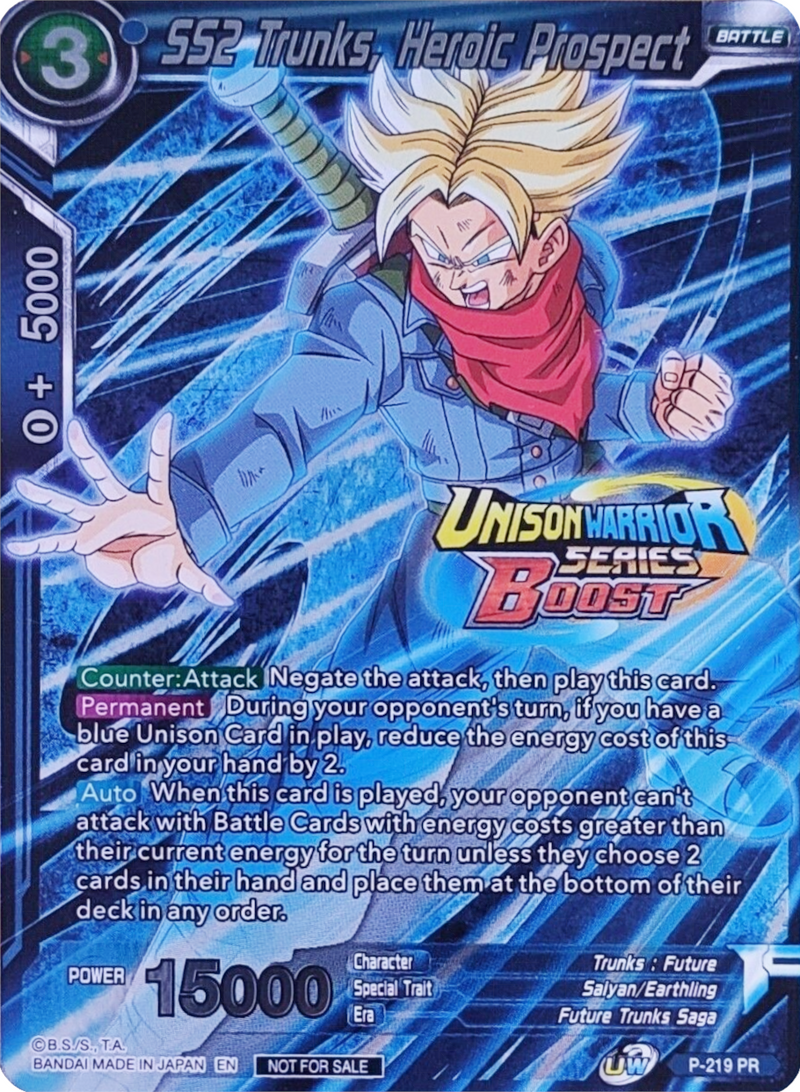 SS2 Trunks, Heroic Prospect (Event Pack 08 - Alternate Foil) (P-219) [Tournament Promotion Cards]