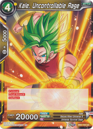 Kale, Uncontrollable Rage (DB2-102) [Divine Multiverse]