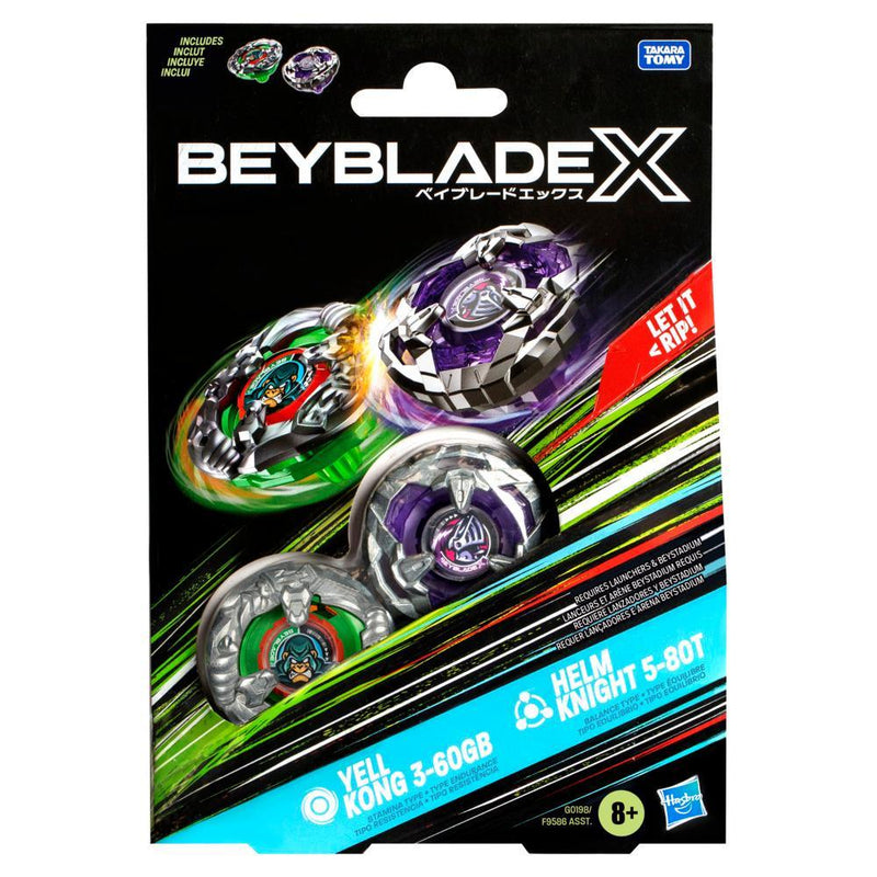 Beyblade X - Dual Pack - Yell Kong 3-60GB (Stamina Type) / Helm Knight 5-80T (Balance Type)