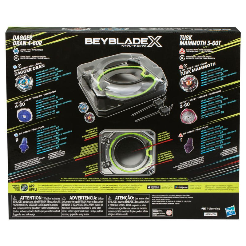 Beyblade X -  Xtreme Battle Set (1x Beystadium, 2x Beyblade, 2x Launchers)