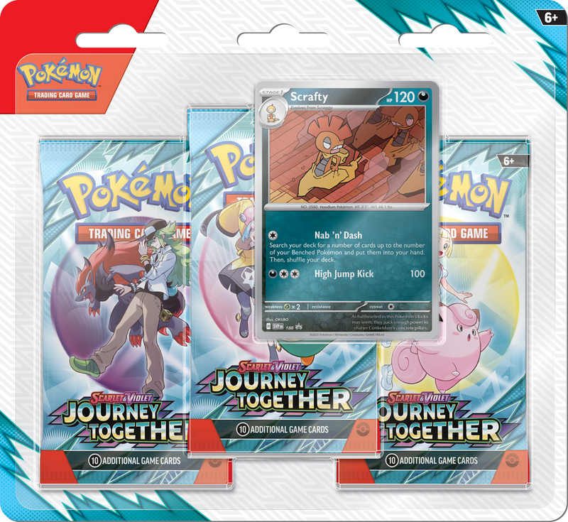 *Pre-Order* Pokémon - Scarlet & Violet Journey Together - 3 Pack Blister (Scrafty)