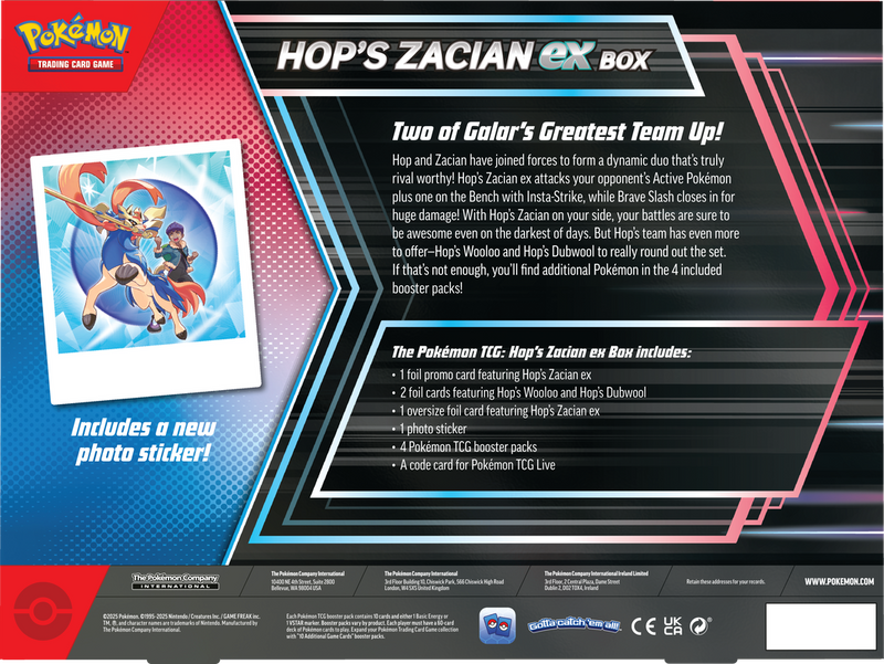 *Pre-Order* Pokémon - Hop’s Zacian Ex Collection Box